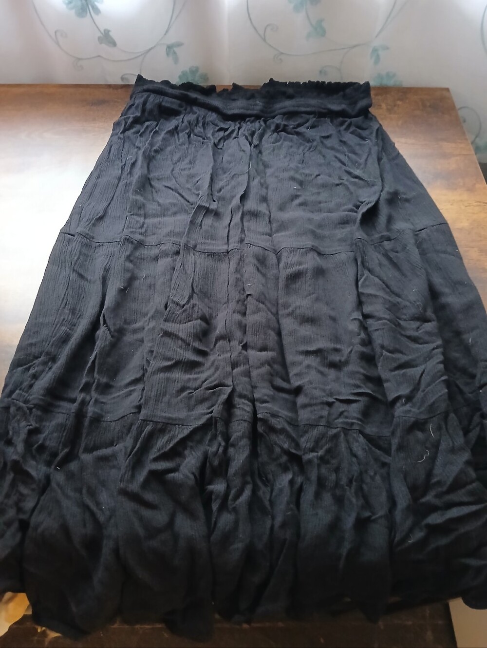 Everyday Black Tiered Maxi Skirt - Lightweight Comfort